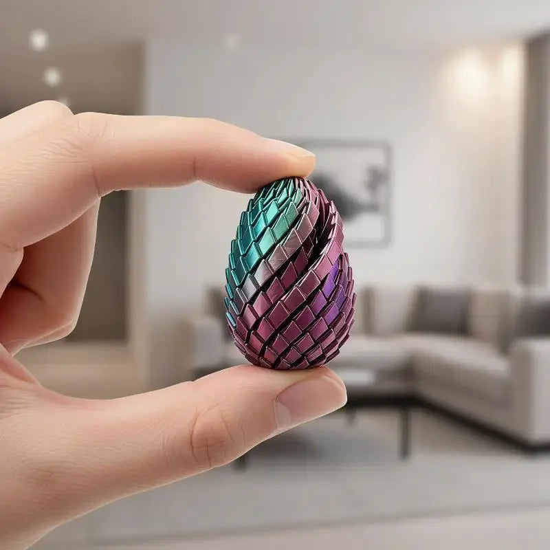 Decompression Dragon Egg 3D Printed Fidget Toy Anti Stress Anxiety Relief Portable Device for Home Office Travel Use