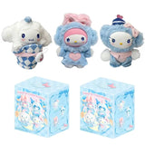 Sanrio Family Fox Island and Blue Flutter vinyl plush blind box pendants featuring Hello Kitty and Kuromi figures