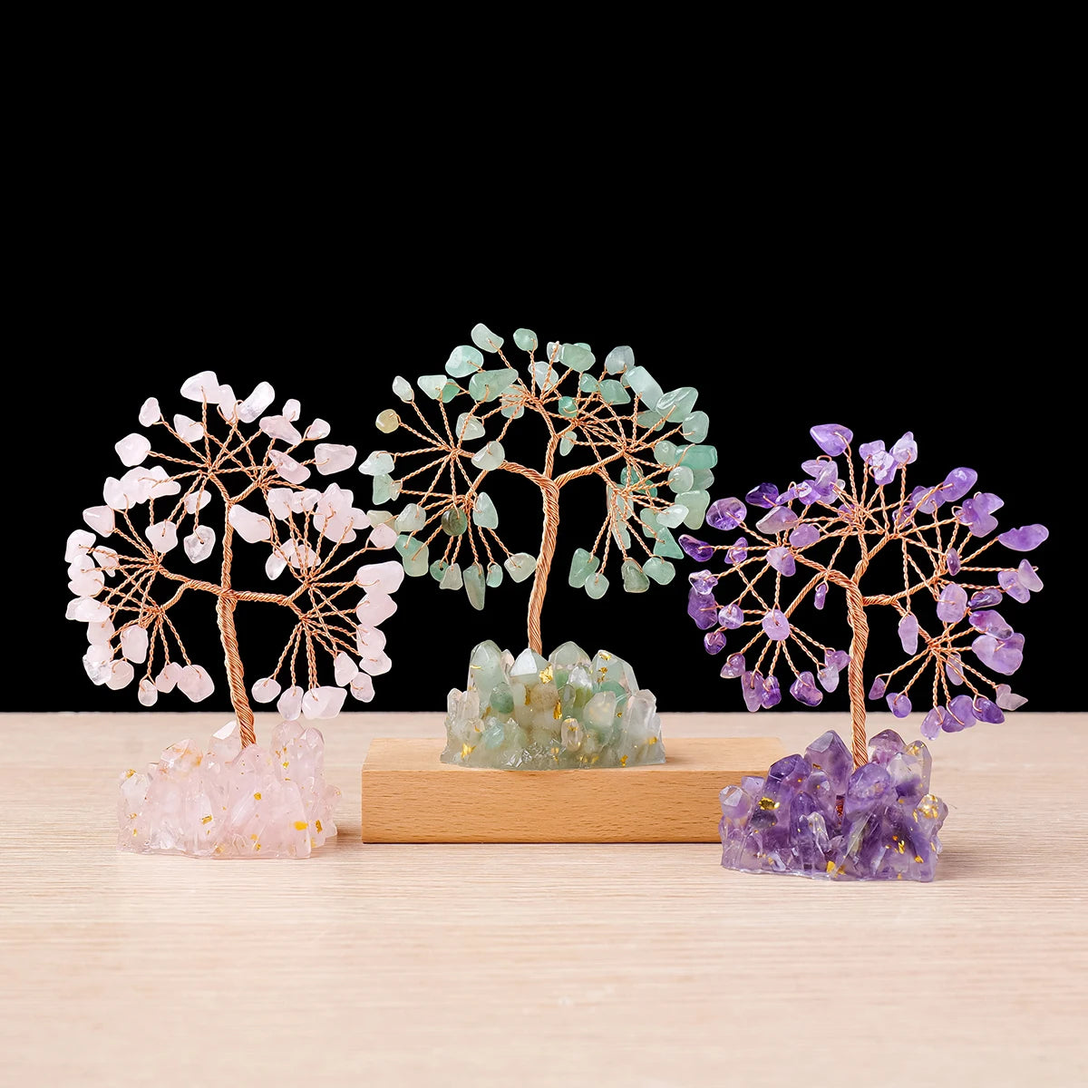1PC Drip Cluster Base Natural Crystal Tree Handmade Tree of Life Reiki Rock Mineral Specimen Christmas Halloween Gifts
