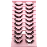 3D faux mink hair false eyelashes, 10 pairs of fluffy lashes by HSF Marketplace