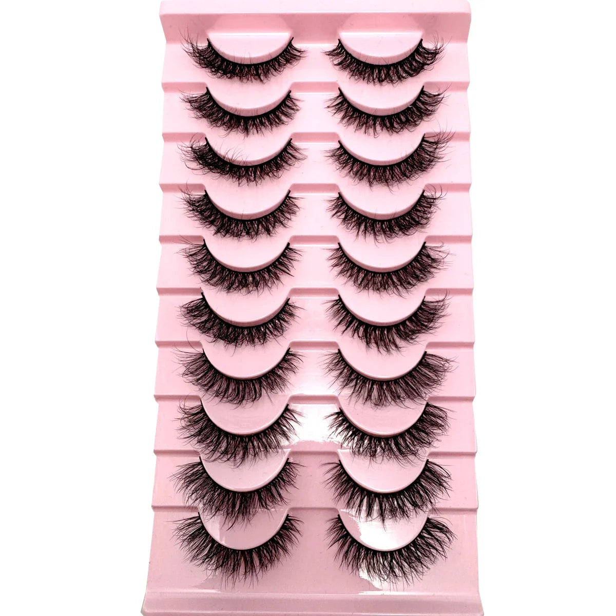 3D faux mink hair false eyelashes, 10 pairs of fluffy lashes by HSF Marketplace