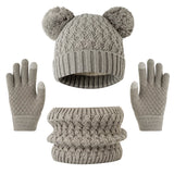 Children's winter hat, scarf, and glove set with snowflake design by HSF Marketplace