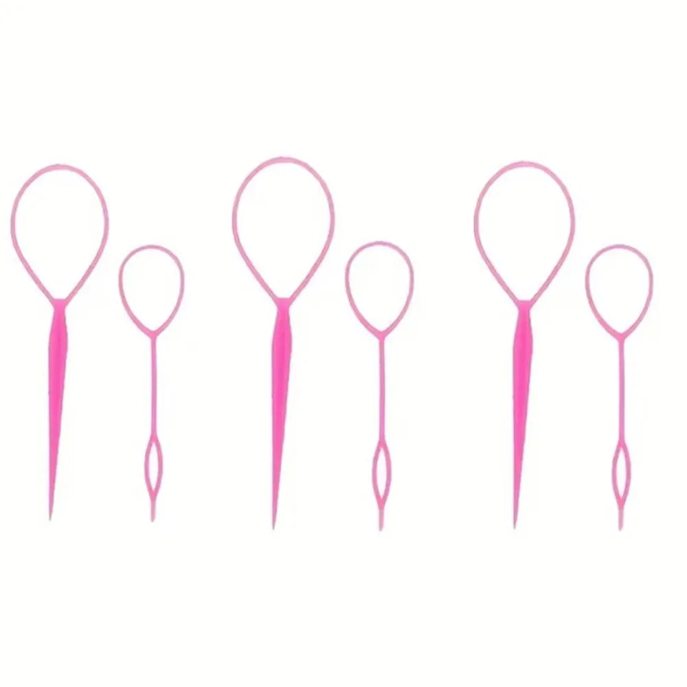 Plastic magic pull hair pin clip for braids and ponytails, HSF Marketplace hair styling tool for DIY hair styles.