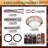Rubber Band Hair Ties, Invisible Hair Nets Set, U-shaped Clips, Straight Clips, Boxed Rubber Bands, Hair Rings