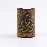 Viking hair beads for braids with Celtic knot leather hair cuff by HSF Marketplace