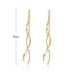 Stainless steel twist circle hoop earrings for women by HSF Marketplace