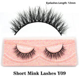 3D Mink Half Eye Lashes Natural Lightweight Short Fake Eyelashes Soft Fluffy Clear Band Strip Mink Lashes Extension