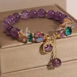 A Classic Amethyst Bead Bracelet with Natural Amethyst Bead Design and Natural Stone Healing Bracelet as a Beautiful Symbolic