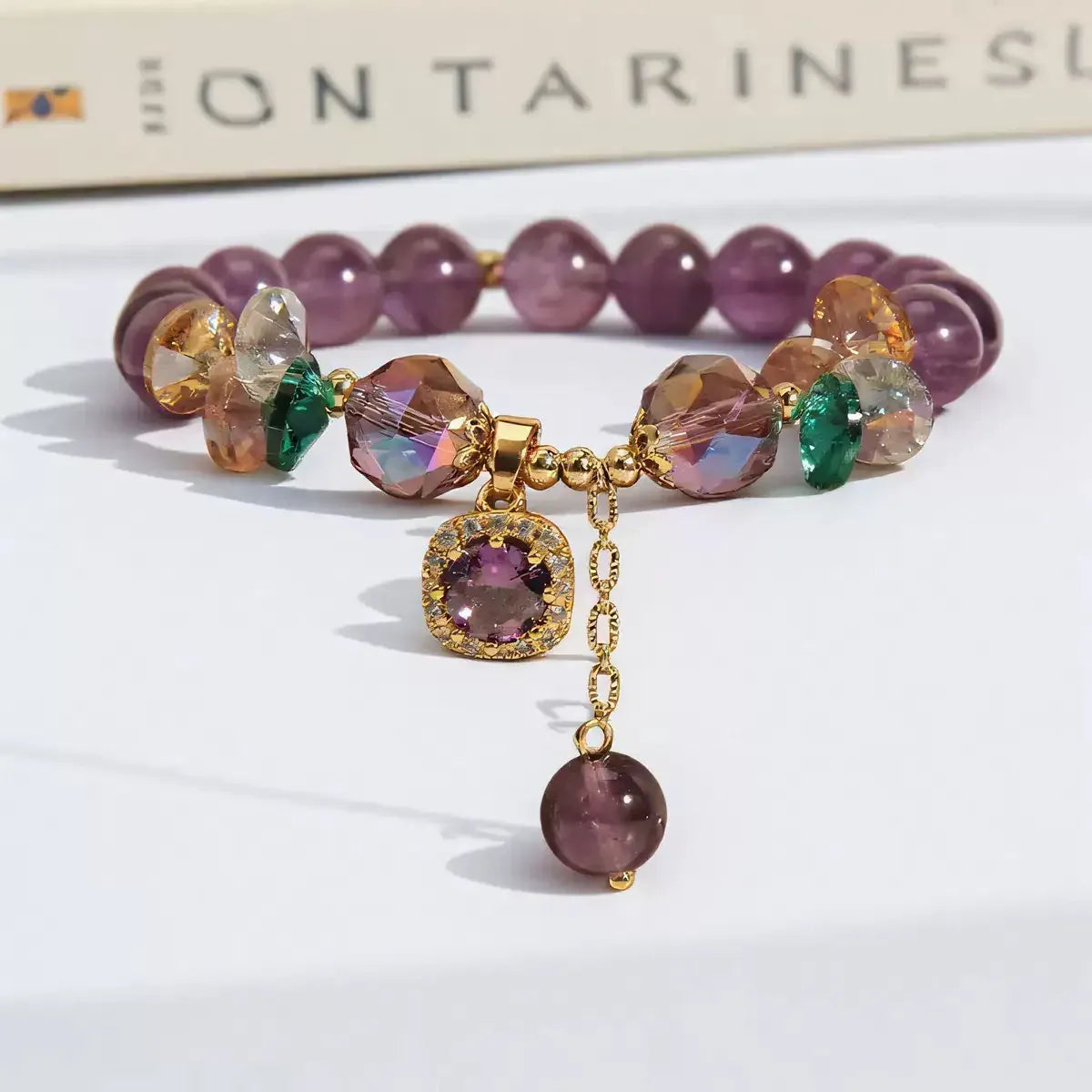 A Classic Amethyst Bead Bracelet with Natural Amethyst Bead Design and Natural Stone Healing Bracelet as a Beautiful Symbolic