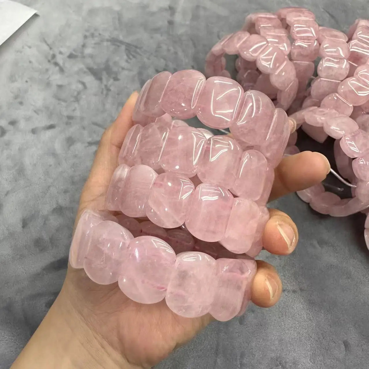 AA Quality Rose Quartz Stone Beads Bracelet Natural Gemstone Charming Bangle Fine Jewelry for Woman for Gift Wholesale !