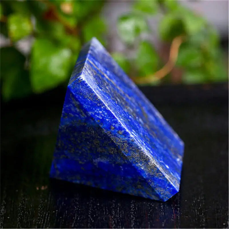 AAA +Top Pure Natural Lapis Lazuli Pyramid Crystal Chafen Quartz Wand Healing 1pc30-80mm
