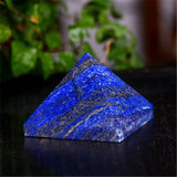 AAA +Top Pure Natural Lapis Lazuli Pyramid Crystal Chafen Quartz Wand Healing 1pc30-80mm