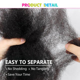 Alibaby 12 Inch Synthetic Afro Kinky Curly Crochet Hair Extensions Spring Twist Braiding Hair For Locs Braids Natural Looking