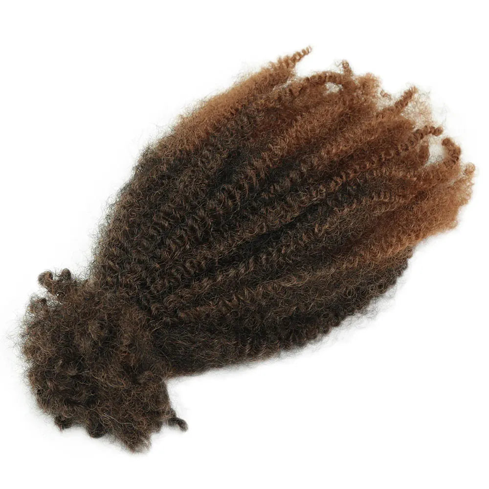 Alibaby 12 Inch Synthetic Afro Kinky Curly Crochet Hair Extensions Spring Twist Braiding Hair For Locs Braids Natural Looking