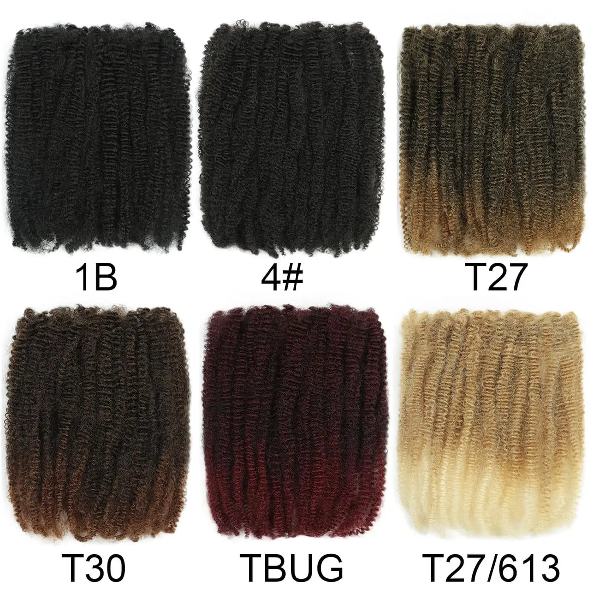 Alibaby 12 Inch Synthetic Afro Kinky Curly Crochet Hair Extensions Spring Twist Braiding Hair For Locs Braids Natural Looking