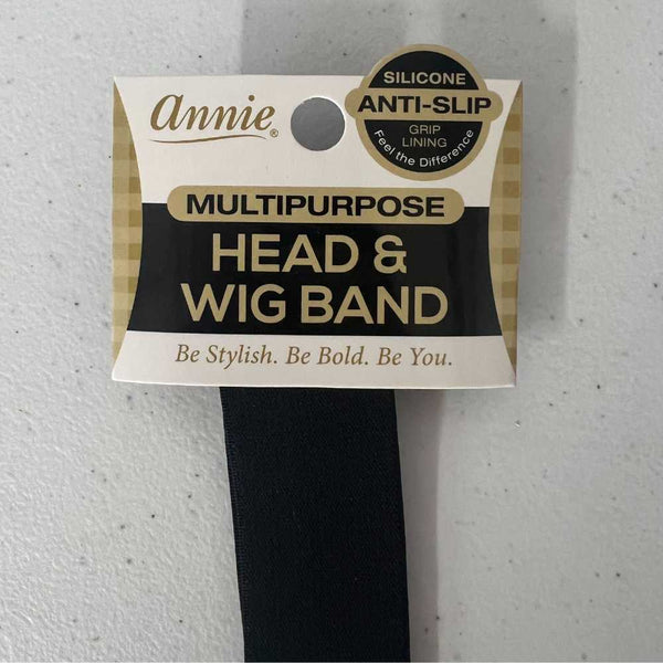 [Annie] Elastic Wig Band 1 3/4 inch Brown Non-Slip Silicone #3455 / Premium / 2 Pack