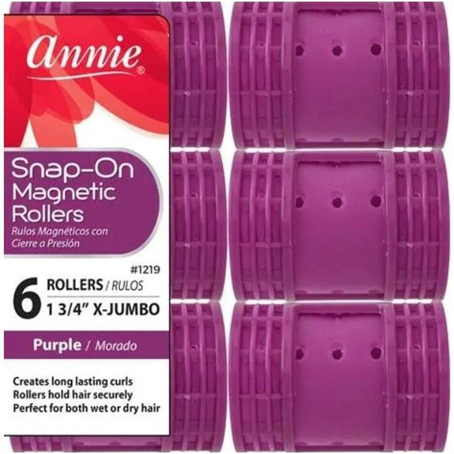 Annie Snap-On Magnetic Rollers X-JB Purple 1219