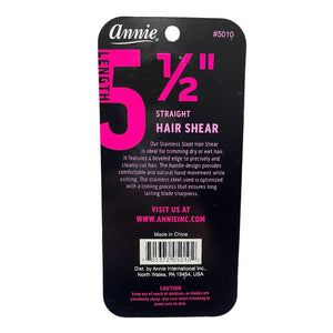 Annie Stainless Steel Straight Hair Shear 5.5" (#5010)