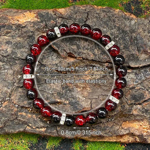 Bohemian Natural Stone Bead Bracelet, Calming Balance & Communication Inspired Stretch Jewelry