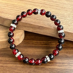 Bohemian Natural Stone Bead Bracelet, Calming Balance & Communication Inspired Stretch Jewelry