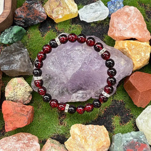 Bohemian Natural Stone Bead Bracelet, Calming Balance & Communication Inspired Stretch Jewelry