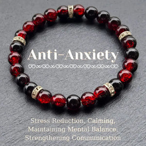 Bohemian Natural Stone Bead Bracelet, Calming Balance & Communication Inspired Stretch Jewelry