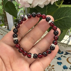 Bohemian Natural Stone Bead Bracelet, Calming Balance & Communication Inspired Stretch Jewelry