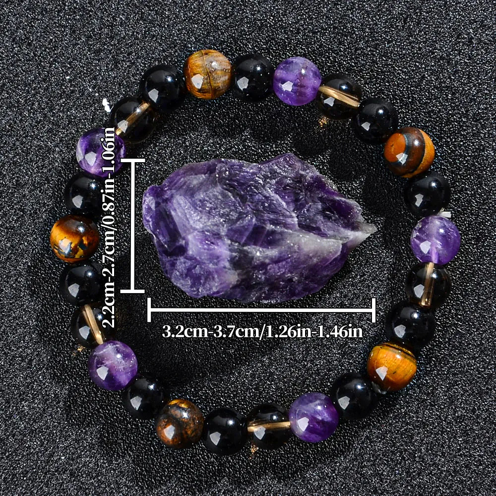 Anxiety Relief & Prosperity Crystal Bracelet Paired with Natural Gemstones