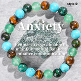 Anxiety Relief & Prosperity Crystal Bracelet Paired with Natural Gemstones