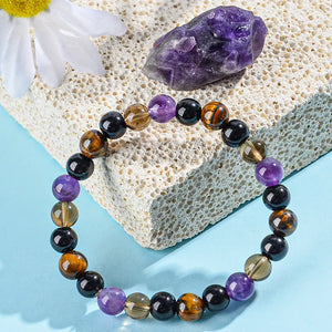 Anxiety Relief & Prosperity Crystal Bracelet Paired with Natural Gemstones