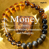 Anxiety Relief & Prosperity Crystal Bracelet Paired with Natural Gemstones