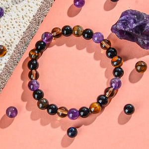 Anxiety Relief & Prosperity Crystal Bracelet Paired with Natural Gemstones