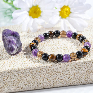 Anxiety Relief & Prosperity Crystal Bracelet Paired with Natural Gemstones