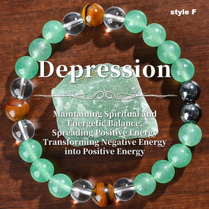 Anxiety Relief & Prosperity Crystal Bracelet Paired with Natural Gemstones