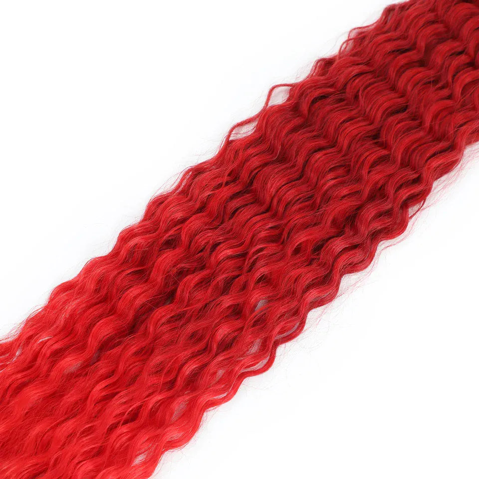 Ariel Curl Braiding Hair Extension 22 30 Inch Water Wave Twist Crochet Hair Synthetic Crochet Braids Ombre Green Pink Afro Curls