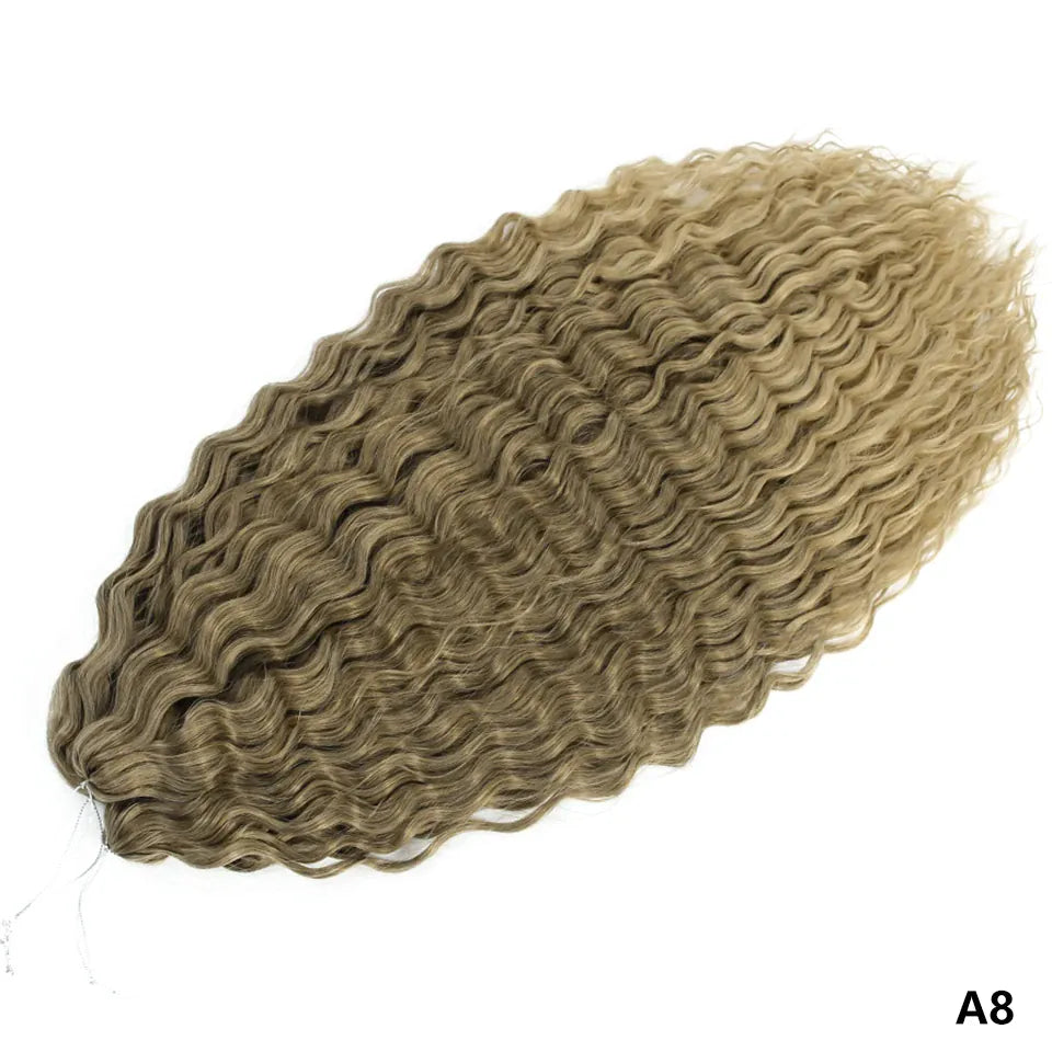 Ariel Curl Braiding Hair Extension 22 30 Inch Water Wave Twist Crochet Hair Synthetic Crochet Braids Ombre Green Pink Afro Curls