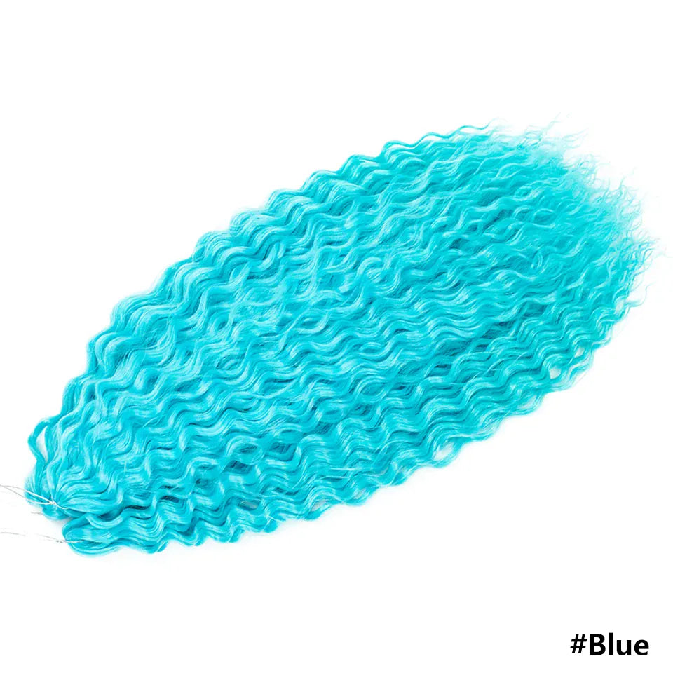 Ariel Curl Braiding Hair Extension 22 30 Inch Water Wave Twist Crochet Hair Synthetic Crochet Braids Ombre Green Pink Afro Curls