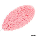 Ariel Curl Braiding Hair Extension 22 30 Inch Water Wave Twist Crochet Hair Synthetic Crochet Braids Ombre Green Pink Afro Curls
