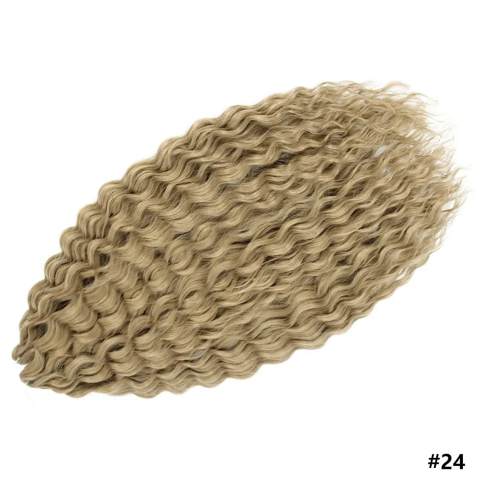 Ariel Curl Braiding Hair Extension 22 30 Inch Water Wave Twist Crochet Hair Synthetic Crochet Braids Ombre Green Pink Afro Curls