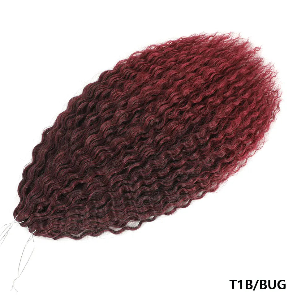 Ariel Curl Braiding Hair Extension 22 30 Inch Water Wave Twist Crochet Hair Synthetic Crochet Braids Ombre Green Pink Afro Curls