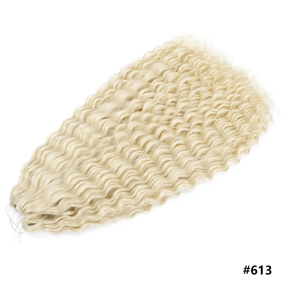 Ariel Curl Braiding Hair Extension 22 30 Inch Water Wave Twist Crochet Hair Synthetic Crochet Braids Ombre Green Pink Afro Curls
