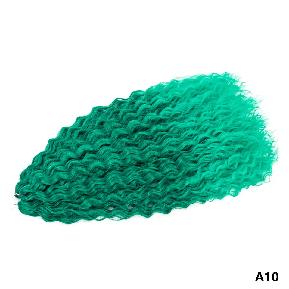 Ariel Curl Braiding Hair Extension 22 30 Inch Water Wave Twist Crochet Hair Synthetic Crochet Braids Ombre Green Pink Afro Curls