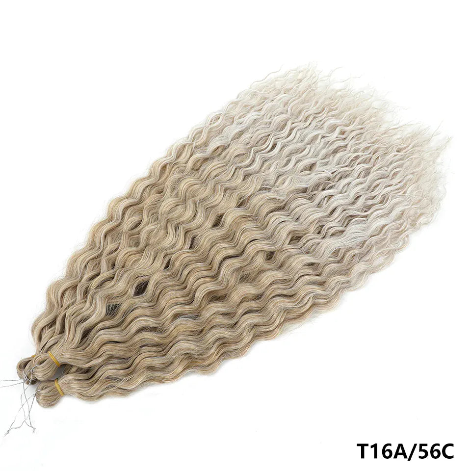 Ariel Curl Braiding Hair Extension 22 30 Inch Water Wave Twist Crochet Hair Synthetic Crochet Braids Ombre Green Pink Afro Curls