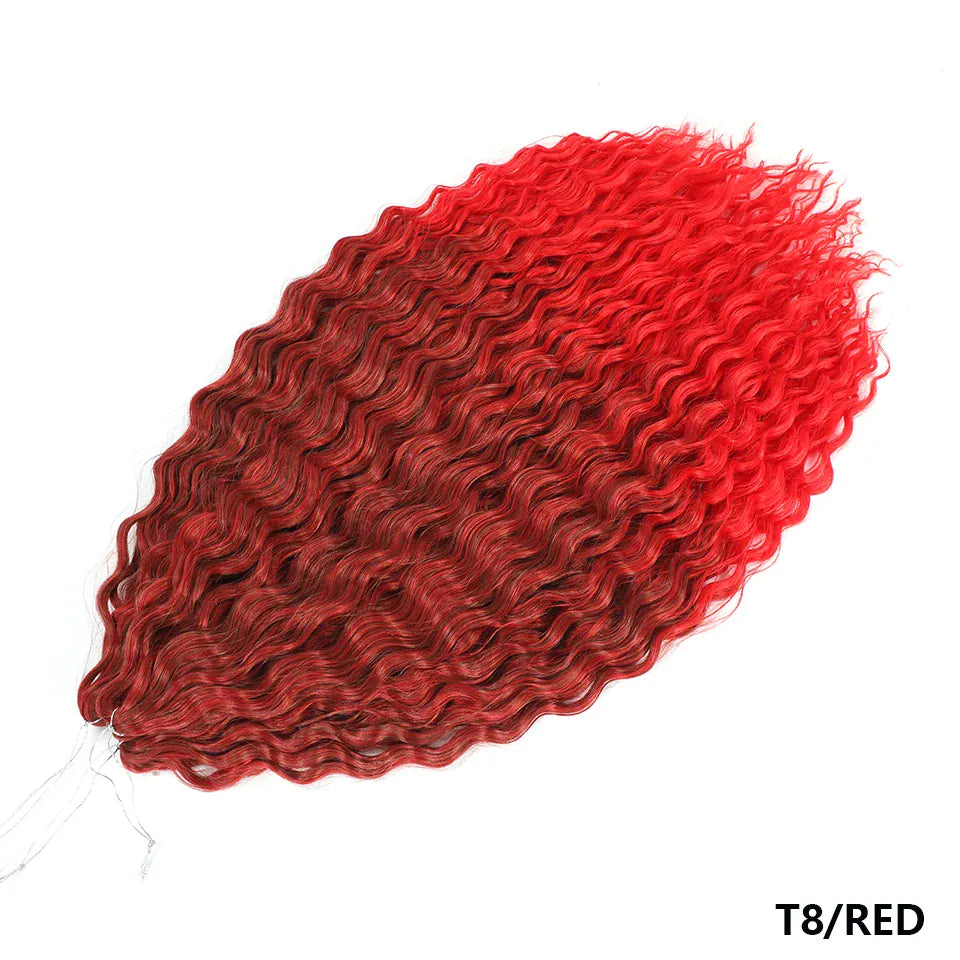 Ariel Curl Braiding Hair Extension 22 30 Inch Water Wave Twist Crochet Hair Synthetic Crochet Braids Ombre Green Pink Afro Curls