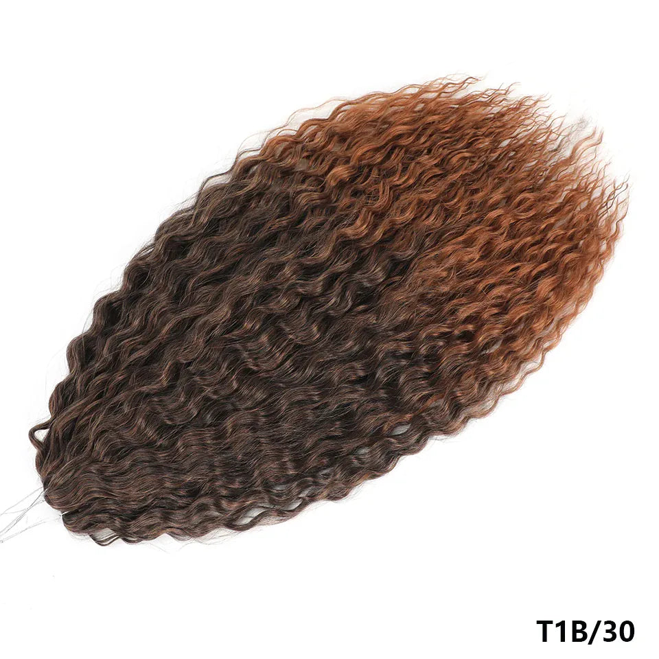 Ariel Curl Braiding Hair Extension 22 30 Inch Water Wave Twist Crochet Hair Synthetic Crochet Braids Ombre Green Pink Afro Curls