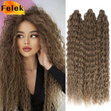 Ariel Curl Braiding Hair Extension 22 30 Inch Water Wave Twist Crochet Hair Synthetic Crochet Braids Ombre Green Pink Afro Curls
