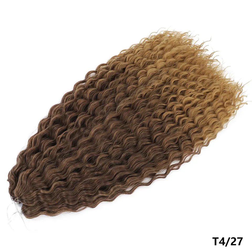 Ariel Curl Braiding Hair Extension 22 30 Inch Water Wave Twist Crochet Hair Synthetic Crochet Braids Ombre Green Pink Afro Curls