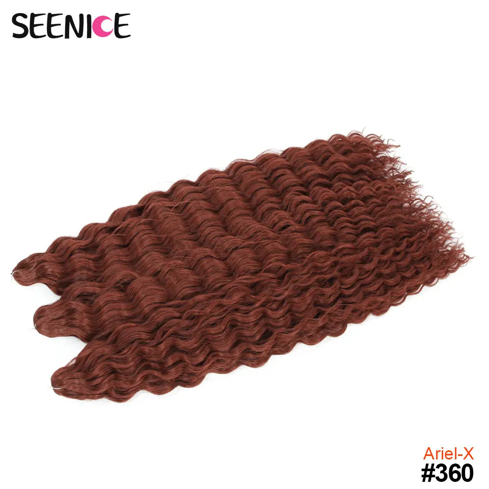 Ariel Curl Hair Synthetic Water Wave Twist Crochet Hair Afro Curls Crochet Braids Ombre Pink Braiding Hair Extension For Women