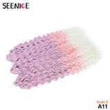 Ariel Curl Hair Synthetic Water Wave Twist Crochet Hair Afro Curls Crochet Braids Ombre Pink Braiding Hair Extension For Women