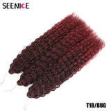 Ariel Curl Hair Synthetic Water Wave Twist Crochet Hair Afro Curls Crochet Braids Ombre Pink Braiding Hair Extension For Women